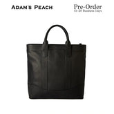 (Pre-Order) ADAM PEACH Black Leather D.L Tote Bag